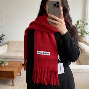 Acne Red Scarf